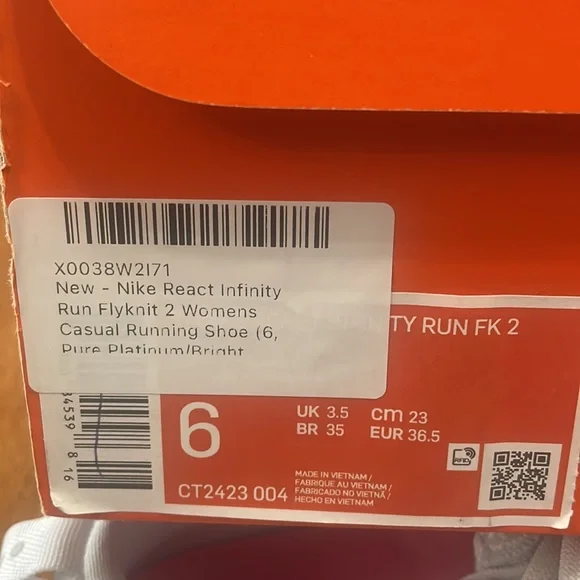 Nike React Infinity Run Flyknit 2 Women’s Running Sneaker - NIB - Size 6 - Picture 4 of 6